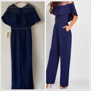 TS Couture blue Special Ocassion jumpsuit. SIZE 6. NWT